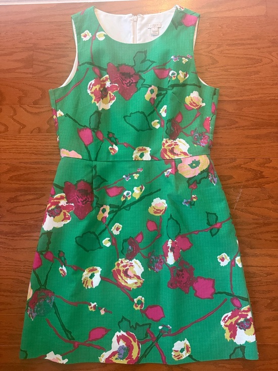 J. Crew Dresses & Skirts - J. Crew green floral sleeveless dress